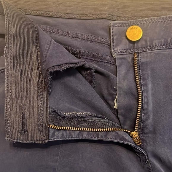 Chico's Royal Blue Casual Straight Leg Ankle Pants Chico's Size 2, US Size 12 - Picture 6 of 15